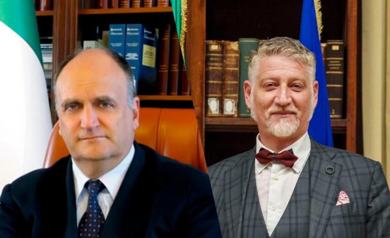 avvocato sergio santoro e ministro alessandro giuli ph press